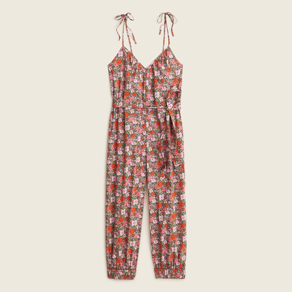 J. Crew Liberty Fabrics Wide Leg Jumpsuit in Meadow Song Size Small